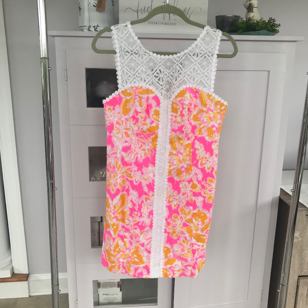 Lilly Pulitzer Pink & White Sofia Dress Size 6